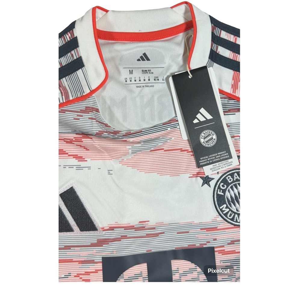 Adidas FC Bayern Munchen 2024-25 Away Jersey Mens Medium Slim Fit White JJ2143 - Picture 2 of 7